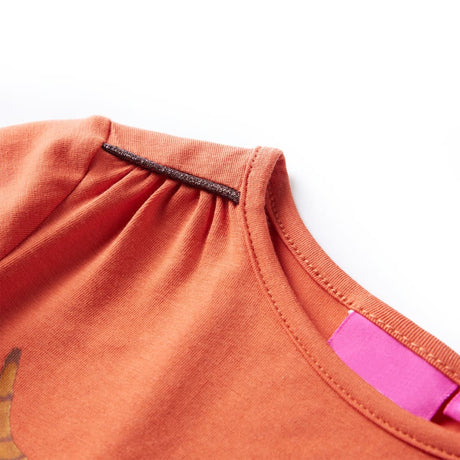 Vidaxl kindershirt met lange mouwen 92 oranjebruin