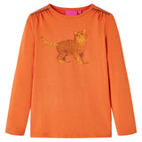 Vidaxl kindershirt met lange mouwen 104 oranjebruin