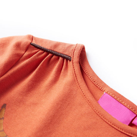 Vidaxl kindershirt met lange mouwen 128 oranjebruin