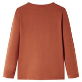 Vidaxl kindershirt met lange mouwen 128 cognackleurig