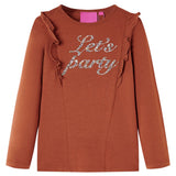 Vidaxl kindershirt met lange mouwen 140 cognackleurig