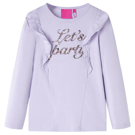 Vidaxl kindershirt met lange mouwen 104 lichtlila