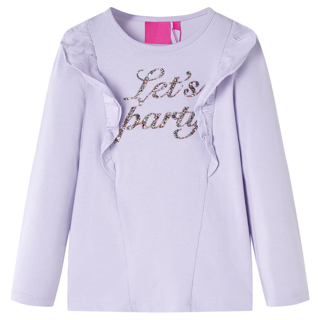 Vidaxl kindershirt met lange mouwen 128 lichtlila