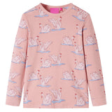VidaXL Kinderpyjama met lange mouwen 128 lichtroze
