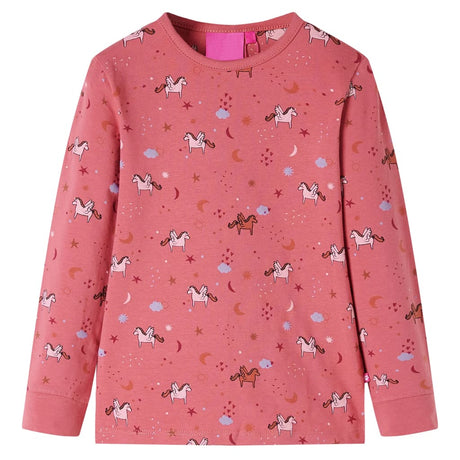Vidaxl kinderpyjama met lange mouwen 92 oudroze
