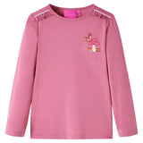 VidaXL Kindershirt met lange mouwen 104 frambozenkleurig