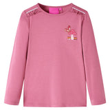 VidaXL Kindershirt met lange mouwen 116 frambozenkleurig