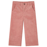 VidaXL Kinderbroek 140 ribfluweel oudroze