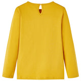 Vidaxl kindershirt met lange mouwen 128 okerkleurig