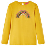 VidaXL Kindershirt met lange mouwen 140 okerkleurig