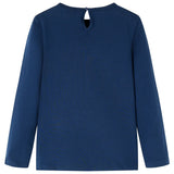 Vidaxl kindershirt met lange mouwen 128 marineblauw