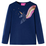 Vidaxl kindershirt met lange mouwen 104 marineblauw