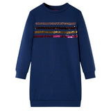 Vidaxl kinderjurk 92 marineblauw