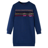 Vidaxl kinderjurk 116 marineblauw
