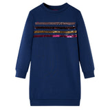 VidaXL Kinderjurk 140 marineblauw
