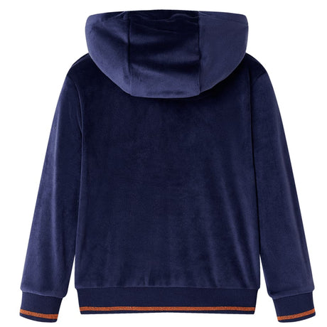 Vidaxl kinderjas met capuchon 92 marineblauw