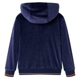 Vidaxl kinderjas met capuchon 104 marineblauw