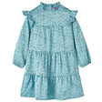 Vidaxl kinderjurk met lange mouwen 104 blauw