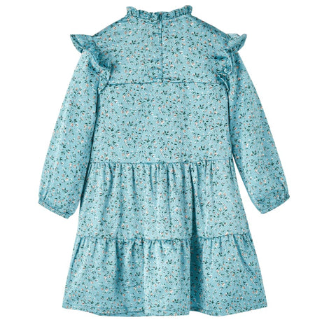 Vidaxl kinderjurk met lange mouwen 104 blauw