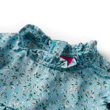 Vidaxl kinderjurk met lange mouwen 116 blauw