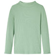 Vidaxl kindershirt met lange mouwen lage col 128 donkermintkleurig