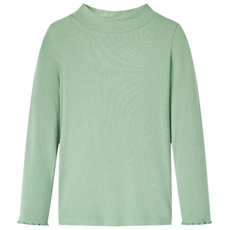 Vidaxl kindershirt met lange mouwen lage col 140 donkermintkleurig