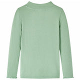 Vidaxl kindershirt met lange mouwen lage col 140 donkermintkleurig