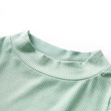 Vidaxl kindershirt met lange mouwen lage col 140 donkermintkleurig