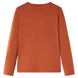 VidaXL Kindershirt met lange mouwen 92 cognackleurig