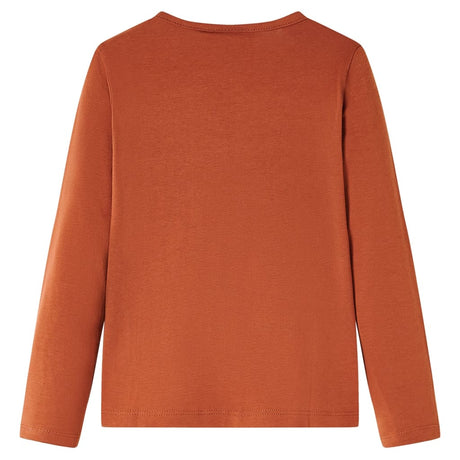 Vidaxl kindershirt met lange mouwen 104 cognackleurig