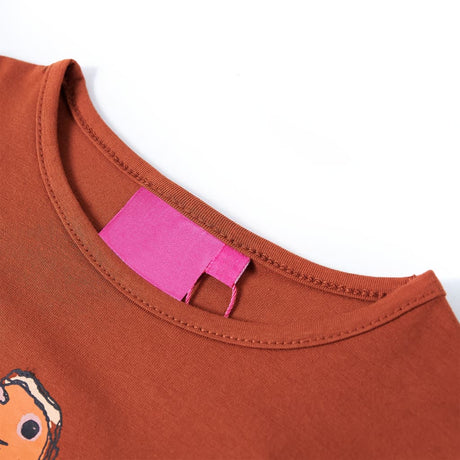 Vidaxl kindershirt met lange mouwen 104 cognackleurig