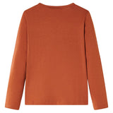 Vidaxl kindershirt met lange mouwen 116 cognackleurig
