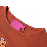 Vidaxl kindershirt met lange mouwen 128 cognackleurig