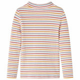 Vidaxl kindershirt met lange mouwen 92 gestreept ecru