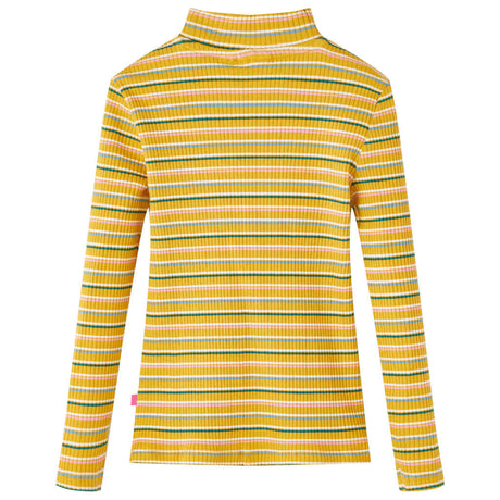 Vidaxl kindershirt met lange mouwen 116 gestreept okerkleurig