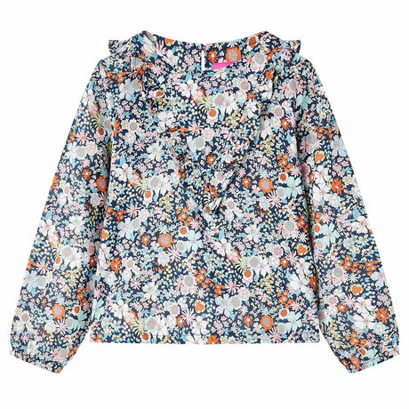Vidaxl kindershirt met lange mouwen 104 donkerblauw