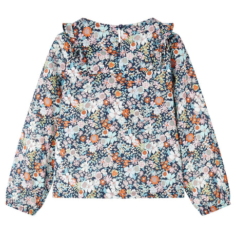 Vidaxl kindershirt met lange mouwen 116 donkerblauw