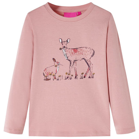 Vidaxl kindershirt met lange mouwen 92 roze