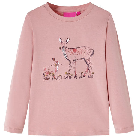 Vidaxl kindershirt met lange mouwen 128 roze
