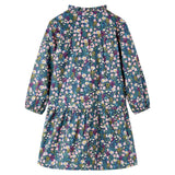 Vidaxl kinderjurk met lange mouwen 128 donkerblauw