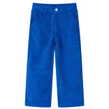 Vidaxl kinderbroek 92 ribfluweel kobaltblauw