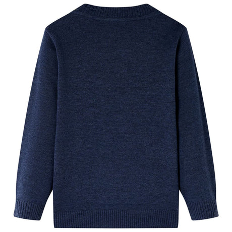 Vidaxl kindertrui gebreid 92 marineblauw