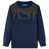 Vidaxl kindertrui gebreid 104 marineblauw