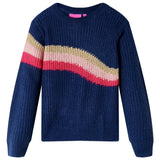 Vidaxl kindertrui gebreid 116 marineblauw