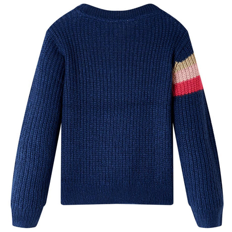 Vidaxl kindertrui gebreid 128 marineblauw