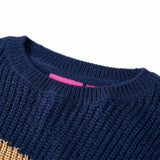 Vidaxl kindertrui gebreid 140 marineblauw
