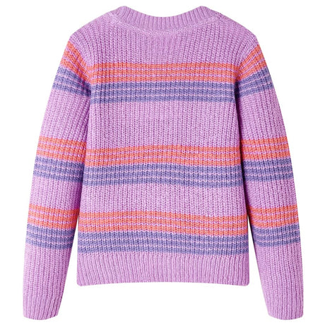 Vidaxl kindertrui gebreid met strepen 116 lila en roze