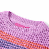 Vidaxl kindertrui gebreid met strepen 140 lila en roze