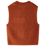 Vidaxl kinderspencer gebreid 92 cognackleurig