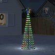 Vidaxl led-kerstboom 275 leds kleurrijk 180 cm